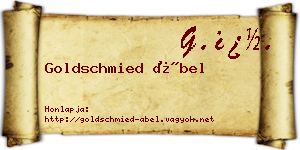 Goldschmied Ábel névjegykártya